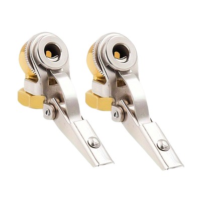 2Pcs 1/4 Inch Car Tire Inflator Valve Connector Clip-On Auto Tire Air Pump Chuck