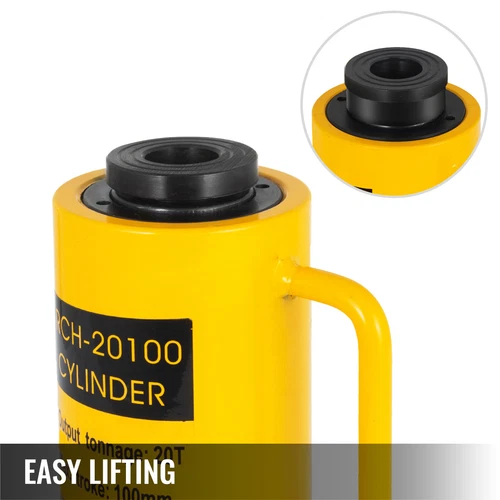 VEVOR 20T Hydraulic Cylinder Jack Hollow 4" 100mm Stroke Ram Pressure Pump - Imagen 3 de 12