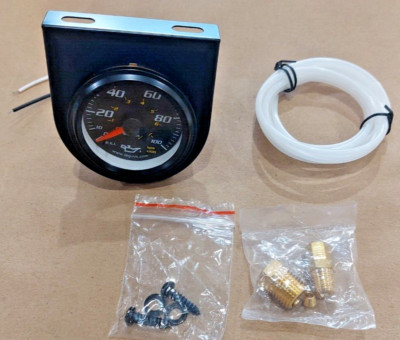 Equus Engine Oil Pressure Black Gauge 6000 Series 0-100 psi 2'' Mechanical NEW