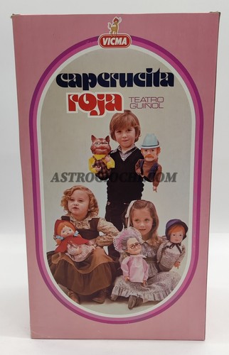 VICMA MARIONETTA CAPPUCCETTO ROSSO CACCIATORE TEATRO GUINOL VINTAGE '70 NEW - Picture 9 of 11