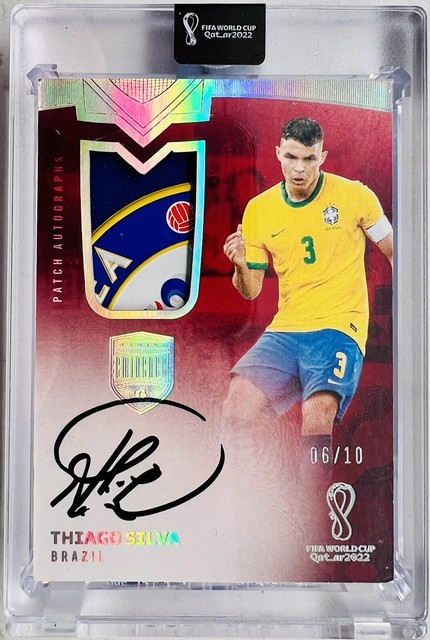 2022 Eminence Thiago Silva MATCH USED Chelsea Crest *LOGO* Jersey Patch Auto BRZ