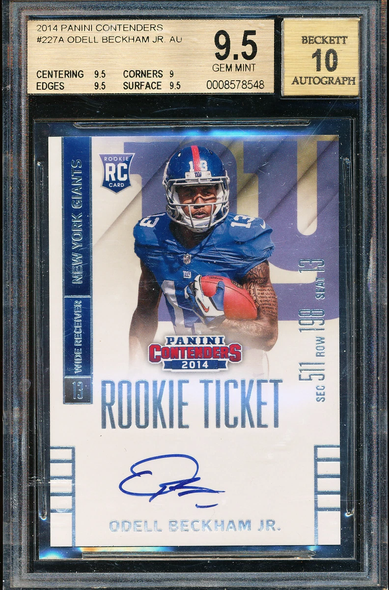 10 Graded Football Odell Beckham Jr. Sports Trading Cards for sale