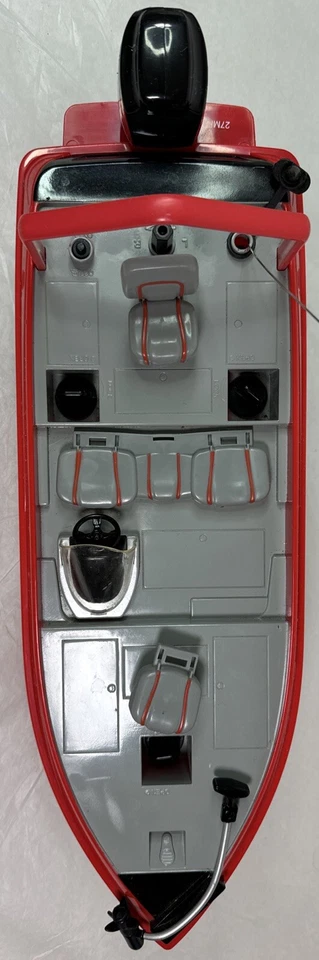 Bass Pro Shops Tracker RC Fishing Boat Catches Real Fish Red Boat ONLY No Remote - Image 3 of 4