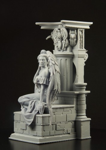 Figura de resina. Miniatura de 75mm. RAVEN GIRL. Escala 1/24. Lista para pintar. - Imagen 3 de 10