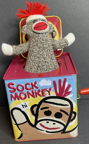 SOCK MONKEY Jack in the box Musical Pop 