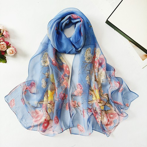 Long Soft Chiffon Scarf Plain Sheer Wrap Shawl Womens Large Stole Neck Scarves♧ - Picture 24 of 93