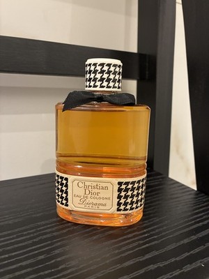 Vtg Christian Dior Eau De Cologne DIORAMA 4floz - Houndstooth Black bow - NEW 