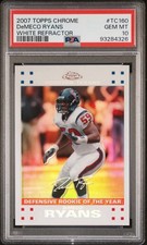 DeMeco Ryans 2007 Topps Chrome #TC160 White Refractor #/869 PSA 10 GEM 💎 POP 1