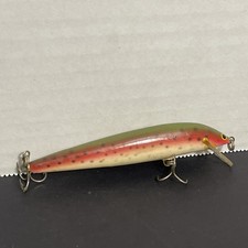 Older USA Made Rebel Naturalized Floating Minnow,3.75", Natural Rainbow Trout