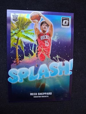 2024-25 Donruss Optic - Reed Sheppard - ROOKIE PURPLE PRIZM SPLASH - Rockets #2