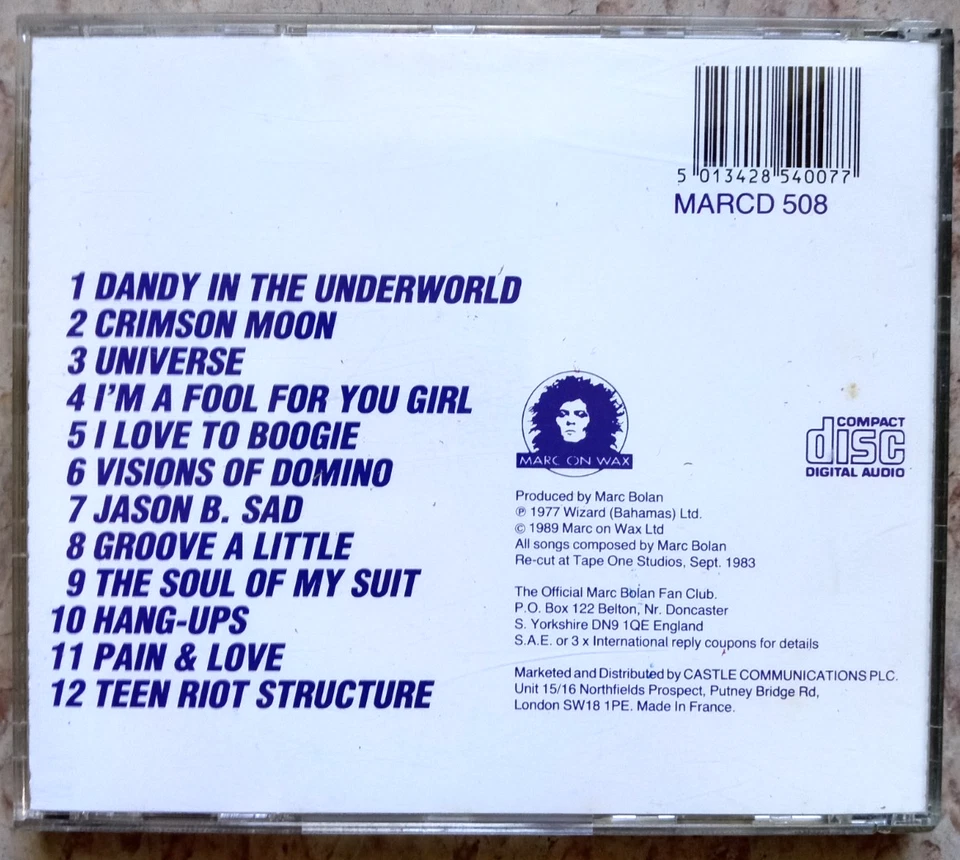 Marc Bolan & T. Rex - Dandy In The Underworld CD - Imagem 2 de 2