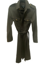 NILI LOTAN BROWN BELTED WOOL SHIRTDRESS SIZE SMALL RETAIL 995