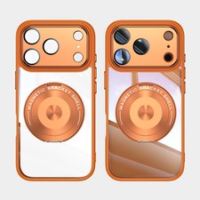 For iPhone 17 Pro Max 16 Magnetic 360 Ring Stand Rugged Case Lens Protector
