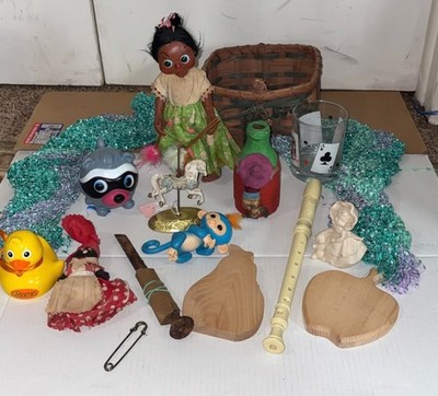 lot of 16 weird unique items figurines trinkets & more odd strange estate finds