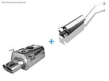  Komplettanlage ab Kat Honda Civic 7 5-türig Typ EU 135x80mm flachoval