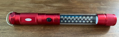 Peterbilt Red Oval Multi Function Flashlight w/ Light Bar, Mag Base & Hang Clip