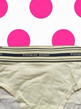 2015 NWT Victoria  s Secret   Baby Yellow / Black Panties Thick Band   SIZE - XL