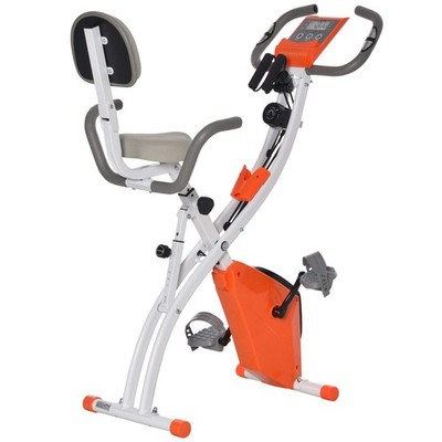 2-in-1 Heimtrainer Stationär Faltbar Magnetisch Liegerad Fahrrad mit