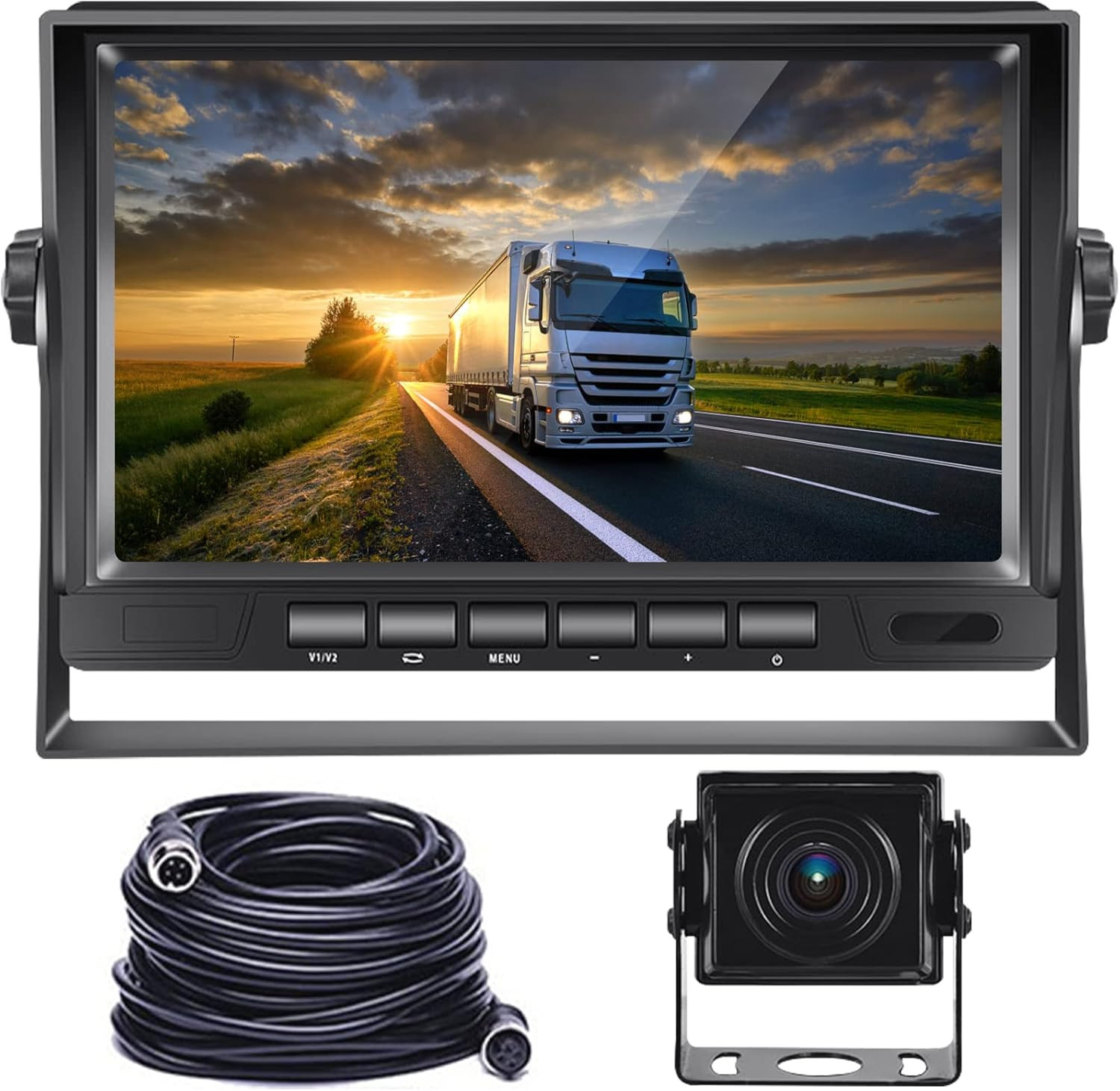 Kit Telecamera Retromarcia per Auto Con 7 Pollici Monitor LCD E Telecamere per P