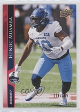 2021 Upper Deck CFL Red 114/165 Henoc Muamba #41 z6b