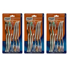 3 Equate Firm Manual Toothbrushes 6 Count Contoured Bristles Ergonomic Grip New