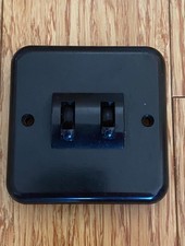 Crabtree Brown Light Switch 5 Amp 2 Gang