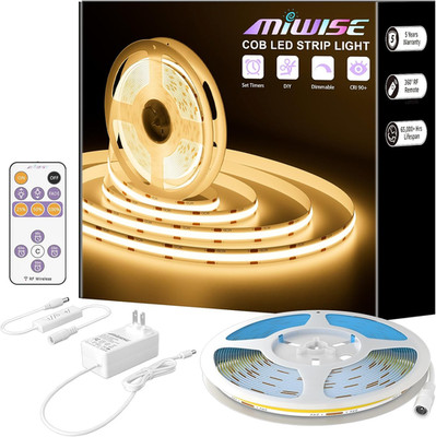 COB LED Strip,Led Strip Light 2700K Warm White 20Ft Dimmable Super Bright 24V,Hi