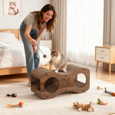 New Cat Scratcher playing House Kitty Scratching Pad Lounge Bed Scratch Post Box