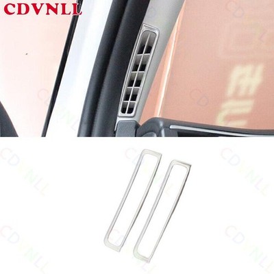 For Hyundai Santa Cruz 2022-24 Silver Steel Front A Pillar Air Outlet Vent Cover