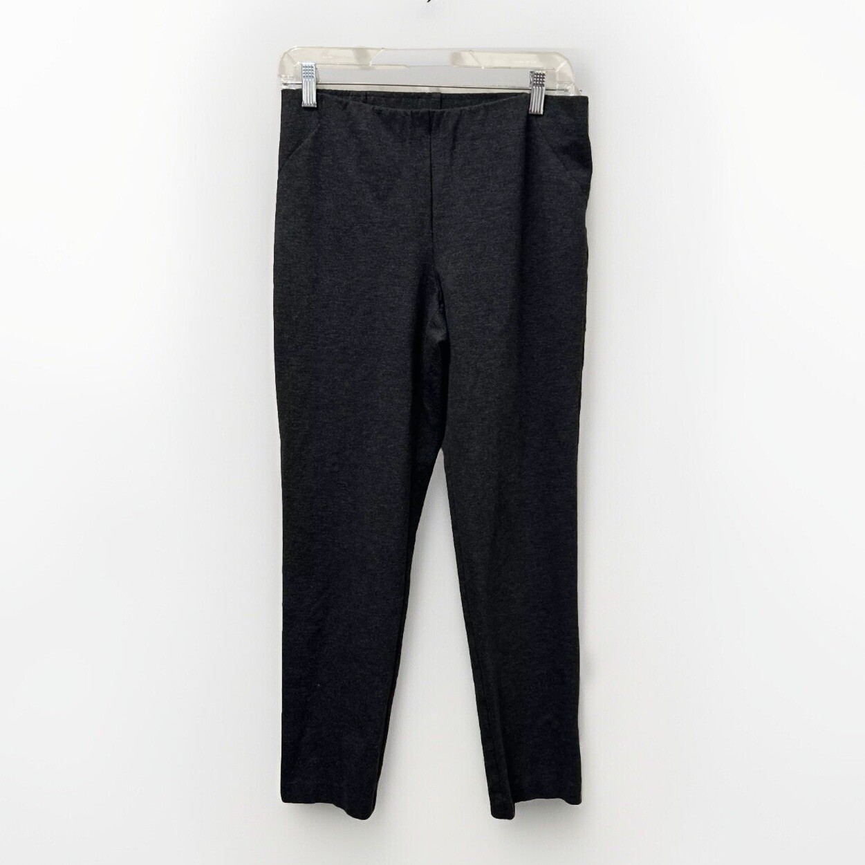 J Jill Ponte Slim Leg Pull On Pants Women's Size Small Dark Gray