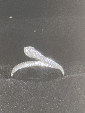 Vintage 18 Carat White Gold And 6 Brilliant Diamond Snake Ring Size L 2.61gms