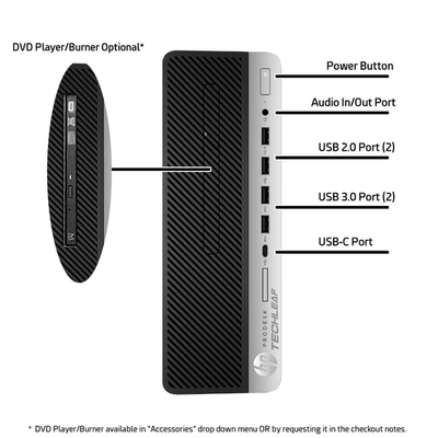 HP Desktop PC i7 8th Gen, up to 64GB RAM, 4TB SSD NVMe, Windows 11