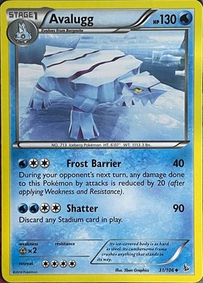 Avalugg - 31/106 - XY Flashfire Pokemon 2014