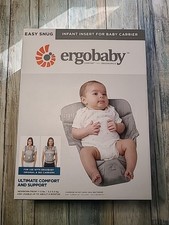 Ergobaby Easy Snug Infant Insert Grey Premium Cotton NOB