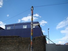 Photo A2 Totem-style telegraph pole on Orchard Place Poplar/TQ3780 Look c2011