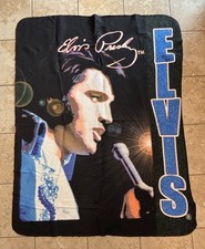 Elvis Presley Fleece Throw Blanket 4x5 Portrait Graphic Rock King Decor