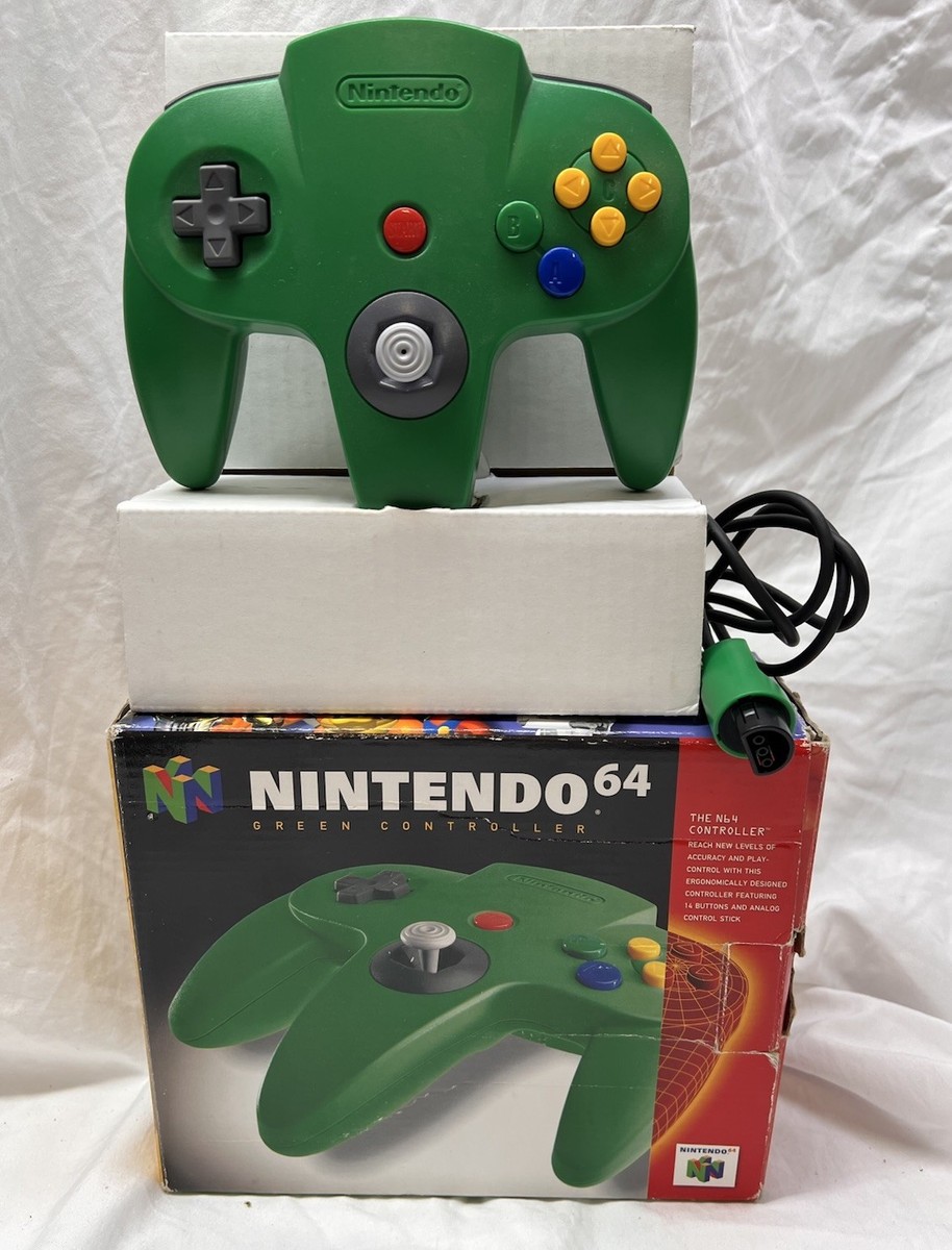 Genuine Nintendo 64 N64 Green OEM (NUS-005) Mint Controller W