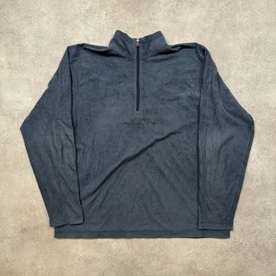 Columbia Fleece Sweatshirt Herren Medium Quarter Zip Wanderpullover, Navy