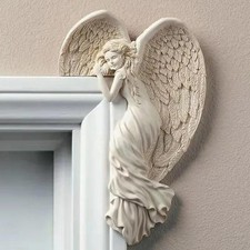 Handcrafted Resin Angel Wings Figurine Door Frame Ornament for Home Decor