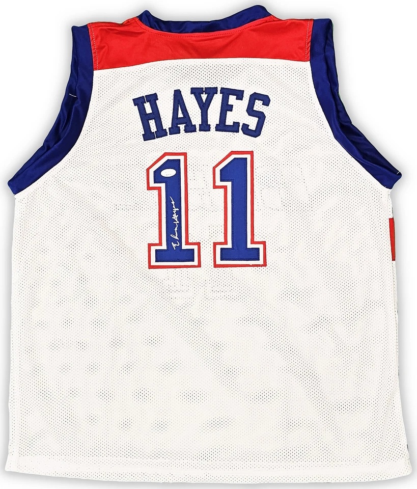 Washington Bullets Elvin Hayes Autographed Signed White Jersey JSA - Image 2 of 4