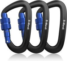 Carabiner Clips Heavy Duty 12Kn 2697 Lbs -Lightweight Locking Carabiners for Ca