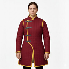 Medieval Women Gambeson-Quilted Padded Historical Gambeson LARP Cosplay Costume