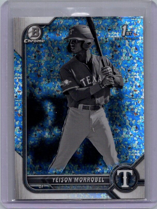 2022 Bowman Chrome #BCP-200 Yeison Morrobel Black and White Mini-Diamond