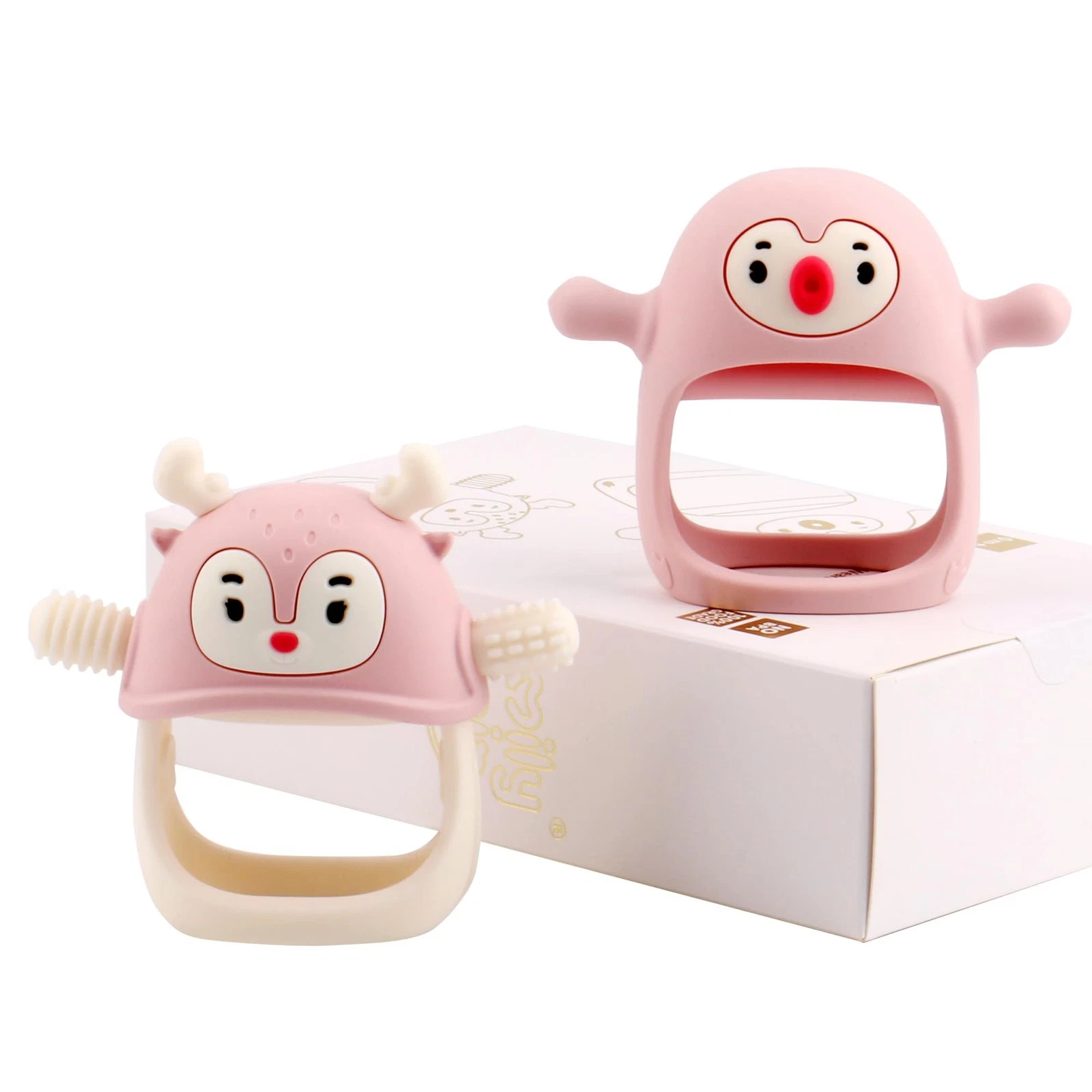 Baby Teething Toy |Penguin Teether for 0-6Months |Reindeer Baby Chew Toys for...