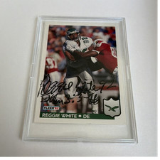 Fleer 1992 Reggie White Autographed #327 Philadelphia Eagles NFL 