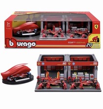 Scuderia Ferrari HP - Burago 1:43 F1 Racing Deluxe Paddock Pit Crew Diecast Set