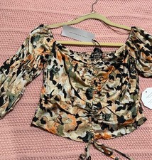 Women ASOS Outrageous Peasant Dressy Shirt Size 6 NWT