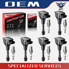 6X OEM Ignition Coil + 6X Iridium Spark Plug for Nissan Maxima Murano 3.5L UF550