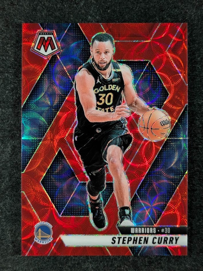 2024-25 Panini Mosaic STEPHEN CURRY 33/75 International Red Prizm SP #163