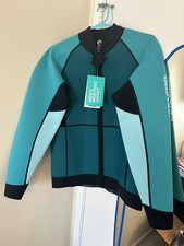 Sea-Doo Men's Neoprene Montego Wet Suit Jacket Size Medium Turquoise- NWT